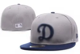 Designer dopasowany czapki Snapbacks Hat Baseball Team La Baskball Caps Man Woman Outdoor Sport Hafdery Zamknięte czapki Rozmiar 7-8 L11