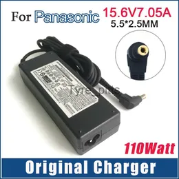 Chargers Laptop AC Adapter 15.6V 7.05A 110W CF-AA5713A M1 strömförsörjningsladdare för Panasonic Toughbook CF-31 CF-53 CF-52 CF-19 X0729