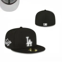 Nowy projektant mody Classic dopasowany kolor płaski szczyt pełnowymiarowy zamknięte czapki baseballowe sporty dopasowane czapki w rozmiarze 7- Rozmiar 8 Snapback L10