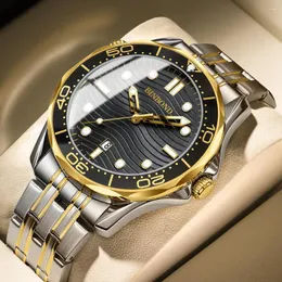 Zegarek Binbond B2820 Sprzedaj mężczyzn zegarek sportowych zegarki męskie Top Wodoodporne pełne stalowe kwarcowe zegar Masculino