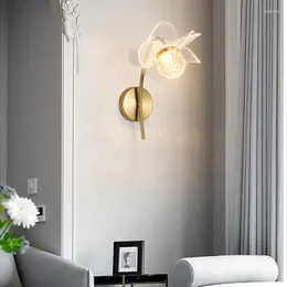 Vägglampor Modern LED -lampa Dekorativ för sovrumsgång Corridor Bedside Lighting Sconce Decor Lights
