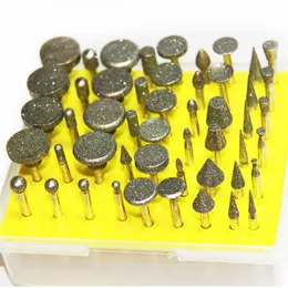 Sanders 50pcs Pırlanta Öğütme Bur seti 3 2mm Shank Mini Matkap Bitleri Dremel Rotary Alet Aksesuarları2561