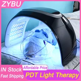 Multidunction UV Light Nano Spray 7 Colors PDT LED Photon Light Therapy Machine med EMS -hudföryngring Anti Aging Acne Treatment Wrinkle Borttagning