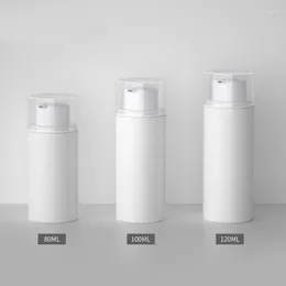 Lagringsflaskor 24/30 st 120 ml tom vit kosmetisk luftlös flaska DIY Foundation Vakuum Portable Lotion Pump Container