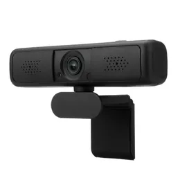 Webcam Webcam 1080P Messa a fuoco automatica Correzione della luce Microfono stereo Fotocamera per computer cablata con cappuccio per treppiede