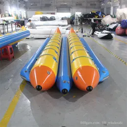 Partihandel PVC Uppblåsbara leksaker Uppblåsbara bananvattenssporter PLIT BOAT FÖR TOWABLE WATERS SPEL