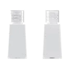 30ml PET transparent trapezoidal packing bottle hand sanitizer flip cover shampoo and facial cleanser disinfection container229W
