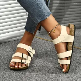 Summer Roman Retro Ladies Sandals Flat Seaside Beach Women Casual Scarpe Plus Zapatos de Mujer