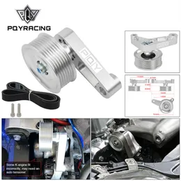 PQY - Adjustable EP3 Pulley Kit For Honda 8th 9th Civic All K20 & K24 Engines with Auto Tensioner Keep A C Installed CPY01 022729