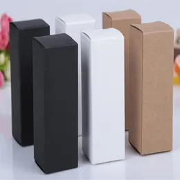 100pcs 10ml 20ml 30ml 50ml 100ml White Black Kraft Paper packaging Box Dropper Bottle Cosmetics Party Gift tubes cardboard Boxes Z262t