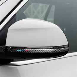 For BMW X5 F15 X6 F16 X3 F25 X4 F26 Carbon Fiber Rearview Mirror Anti-rub Strip Car Styling Anti-collision Stickers Accessories2491