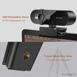 Webcams Webcam 4K Profesyonel Web Kamerası 1080P Web PC Kamera Akışı için Tam 2K Bilgisayar Mikrofon R230728