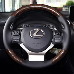 For Lexus IS ES LS NX RX300 DIY custom suede leather hand-sewn special car interior steering wheel cover178A