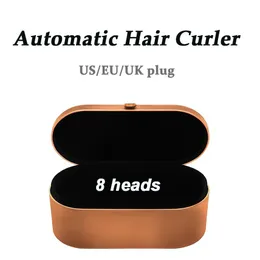 8 Heads Multi-Function Hair Styling Device Dryer Automatisk Curling Iron Presentlåda för grov och normal hårcurling Irons267i