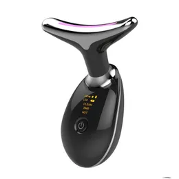 Face Massager Masr Neck Anti Wrinkle Beauty Device Lifting And Tighten Electric Led Pon Therapy Miclogurrent 230314 Drop Delivery Hea Dhssb