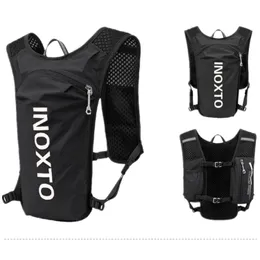 Outdoor Bags INOXTO waterproof running backpack 5L ultra-light hydration vest mountain bike leather bag breathable gym bag 1.5L water bag 230727