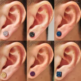 Ohrstecker 1 Paar Punk Herren Starker Magnet Magnetischer Kristall Ohrset Nicht Piercing Fake Geschenk für Freund Liebhaber Schmuck