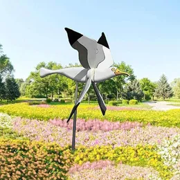 Trädgårdsdekorationer Söta Seagul Whirligig Windmill Ornament Flying Bird Series Vindkvarnar för dekor Stakes Spinner R6E3 230727