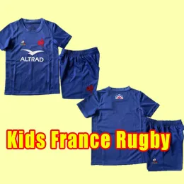 Novo estilo infantil 2022 Super Rugby Jerseys camisa 22 23 Rugby Maillot de Foot Camisas francesas BOLN colete de treinamento camiseta copa do mundo 16-26 Top criança kits completos