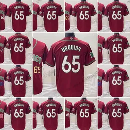 2023 Dünya Kupası 65 Jose Urquidy Beyzbol Formaları Tüm Çeşitli Stiller Kırmızı Dikişli Jersey