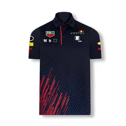 Formula Dünya Şampiyonası F1 Yarış T-Shirt yaka Polo Kısa Kollu Takım İş Giysileri Erkek ve Kadın Yazları253i
