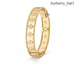 Charm Bracelets Signature Bransoletka Vanclee czterolistna gwiazda konijna Kalejdoskop trzykolorowa złota bransoletka dla kobiet dziewczęta Walentynkowe biżury bijoux cjeewelers-1