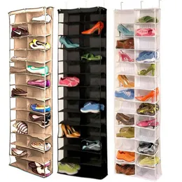 Haushalt Nützlich 26 Tasche Schuh Rack Lagerung Organizer Halter Falttür Schrank Hängen Platz Saver mit 3 Farbe3293