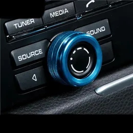 Bilstyling klistermärke Chrome Inner Car Air Conditioning Knobs Audio Decorative Circle Rings Cover Trim för Porsche Macan Cayenne Pan321U