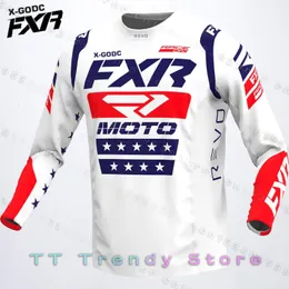 Велосипедные рубашки топы мужчин вниз по склону футболка MTB FXR Racing с коротким рукавом горного велосипеда Camiseta Enduro Mtb рубашка DH MX Moto Motocross 230728