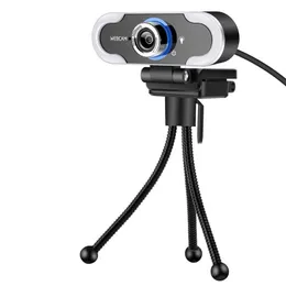 Webcam Desktop Laptop Webcam Video widescreen Videocamera 1080P con treppiede Dropship