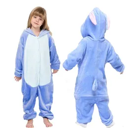 Pyjamas Kinder Kinder Baby Mädchen Jungen Stich Overalls Kostüm Langarm Nachtwäsche Onesies Kleidung 230728