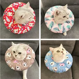 Köpek Yakaları Pet Kedi Donut Headgear Elizabeth Koruma Kurtarma Konisi Ayarlanabilir Pamuk Karışımları Boyun Isırık Coll