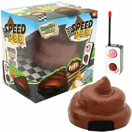 Electric RC Car Remote Control Speed Poo Decompression Poop Toy Stool Funny Trick People Kids Joke Prank Toys 230727