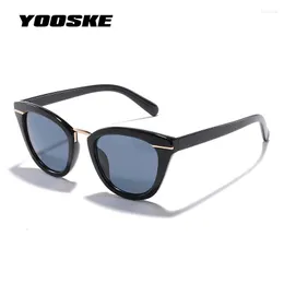 Sunglasses YOOSKE Cat Eye For Women Designer Gradient Sun Glasses Ladies Shades Ins Style Beach Sunglass UV400