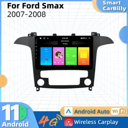 자동차 DVD 9 "2 DIN 용 FORD S-MAX SMAX 2007-2008 안드로이드 헤드 유닛 자동차 라디오 FM WIFI GPS 내비게이션 HD Autoradio Car Multimedia Player