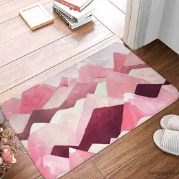 Dywany różowe marmurowe nadrukowane kąpiel kuchnia mata dywan dywan dorekat wewnętrzny maty podłogowe kolorowe antypoślizgowe dekoracje domu r230728