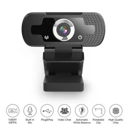 Webcams 1080P Webcam Autofokus Kabelgebundene faltbare Computerkamera mit Mikrofon