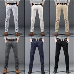 Calça Masculina Masculina Casual Formal Social Streetwear Calça Lápis Para Trabalhadores De Escritório De Negócios Casamento Terno Reto