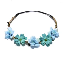 Klipsy włosów ślub kwiatowy opaska na głowę Kobiety Flower Fryzjer Garland Girland Girls Crown Wreath