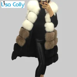 Women's Fur Faux Fur Lisa Colly New Fashion Winter Women's Fur Vest Coat Warm Long Vests Fur Vests Women Faux Fur Vest Coat Outerwear Jacket HKD230727