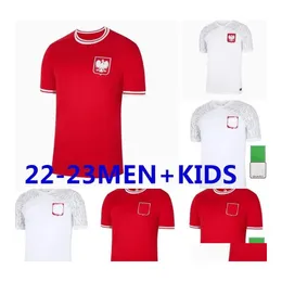 Yoga outfit Polen 2022 Lewandowski Soccer Jersey Home Away Nia 2023 Grosicki Piszczek Milik Polish Football Shirt Uniform 23 Wome Otpq8