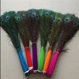100 szt. Wysoka jakość 70-80 cm 28 - 32 cale Peacock Feathers U Pick Color227R