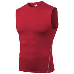 Body Shapers da uomo Allenamento Canotte Palestra T-shirt muscolare Bodybuilding T-shirt senza maniche Allenamento fitness Cool Dry Athletic Corsetto Top