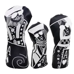 Inne produkty golfowe klub golfowy #3 #5 Wood Headcovers Driver Fairway Woods Cover Pu Skórzowa głowica Pokrywa Maksymalna dostawa prędkości 230728