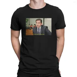 Men's T Shirts Tv Show Creative TShirt For Men The Office That's What She Said Michael ScoRound Neck Basic Shirt Personalize Gift Clothes