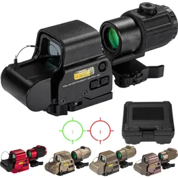 Tactical Accessories G43 Magnifier 3X Magnification Scope and 558 Red Green Dot Sight Combo with G43 Switch to Side Quick Detachable Mount for Hunting Rifle