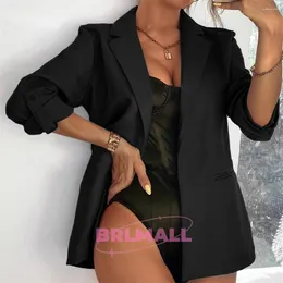 Abiti da donna Chic Blazer casual Giacca da giacca Cappotto per l'estate Taglie forti Abito solido da donna a maniche lunghe su misura