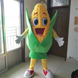 Traje de mascote de milho adorável de halloween alta qualidade personalizar comida de desenho animado personagem de tema de anime de pelúcia tamanho adulto carnaval de natal251i