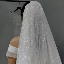 Bridal Veils Nzuk szampan kolor błyszcząca welonowa okładka twarz ślub krótki dla panny młodej