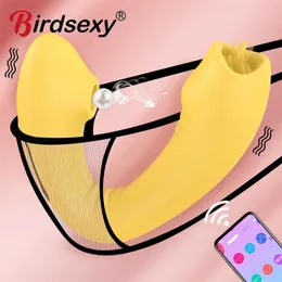 APP Vibrator Toys Women Clitoris Dildo Anal Plug Tongue Vibratdor For Adult Sex 60% Off Purses Outlet